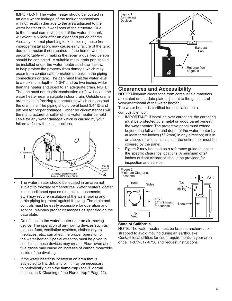 Clearances and accessibility | Whirlpool Energy Smart W10100870 User Manual | Page 5 / 28