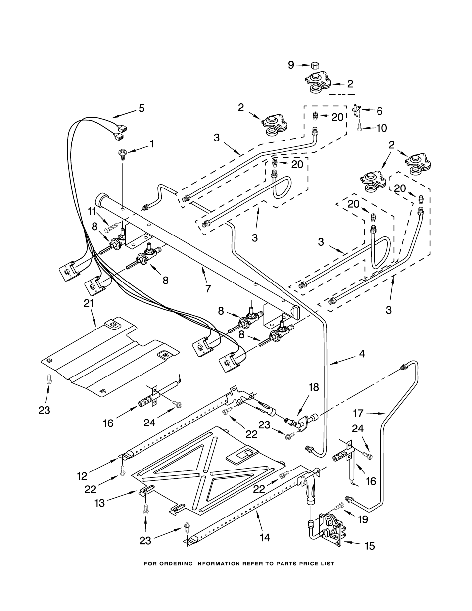 Manifold, Manifold parts | Whirlpool SF272LXTD1 User Manual | Page 3 / 10