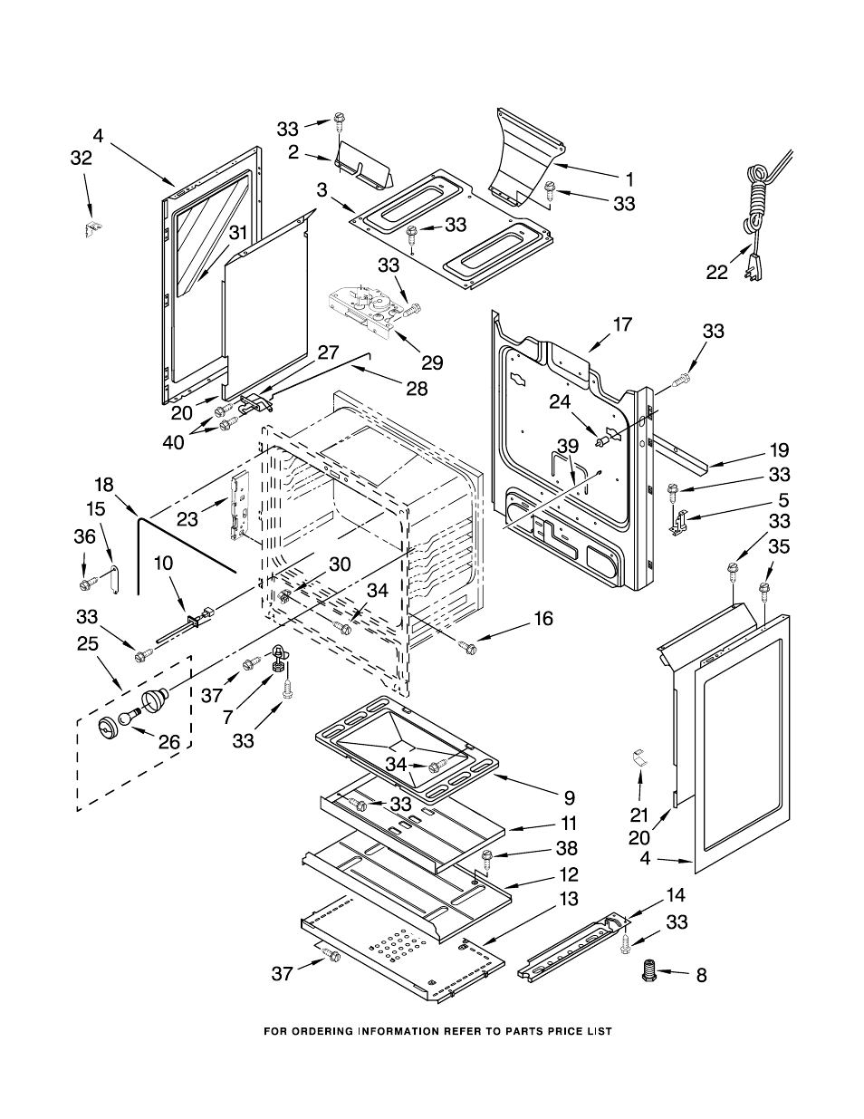 Chassis, Chassis parts | Whirlpool SF272LXTD1 User Manual | Page 5 / 10