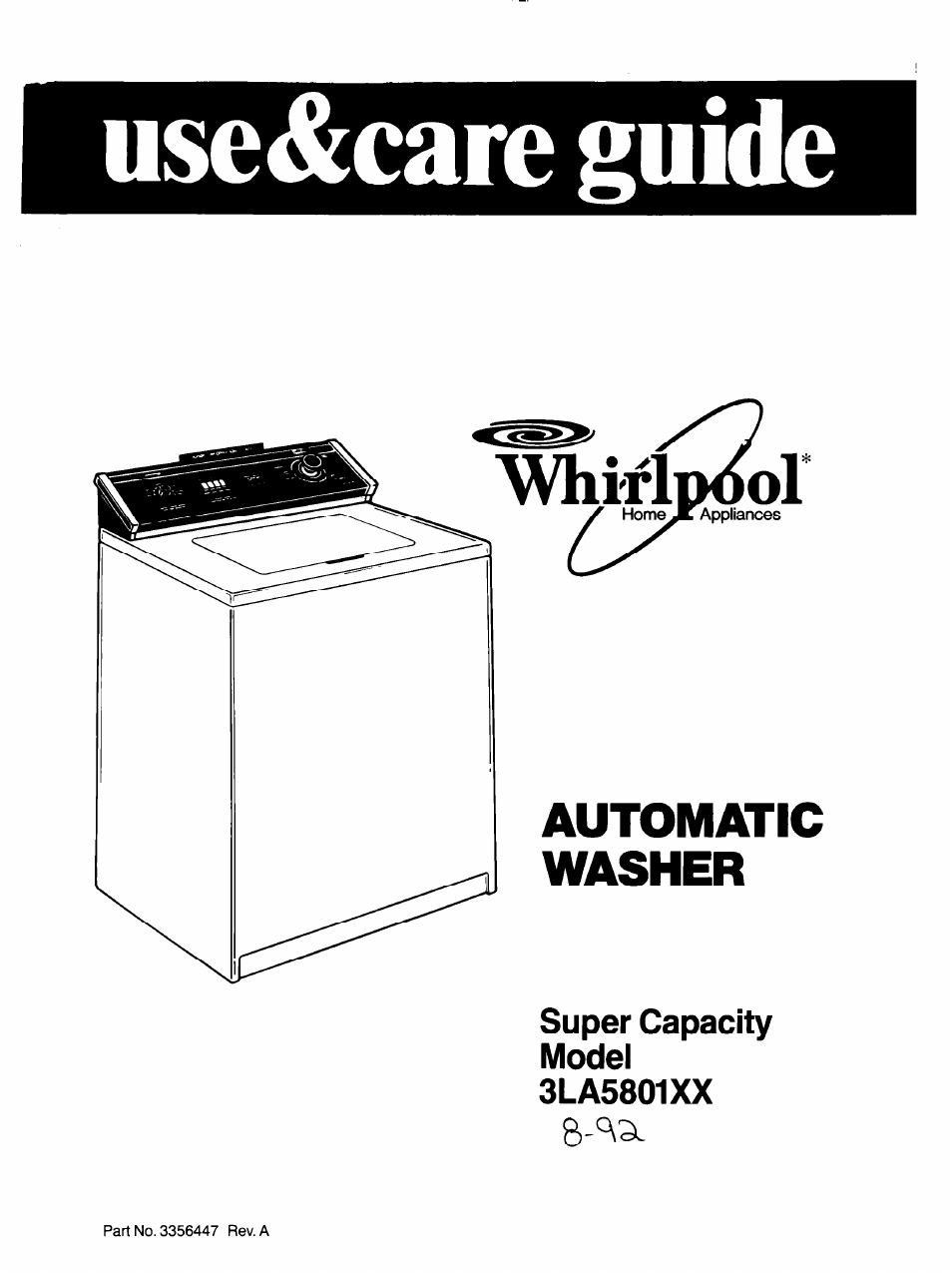 Whirlpool 3LA5801XX User Manual | 24 pages