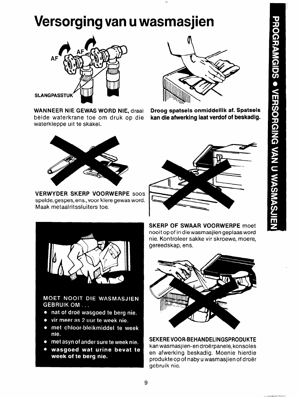 Versorging van u wasmasjien | Whirlpool 3LA5801XX User Manual | Page 21 / 24