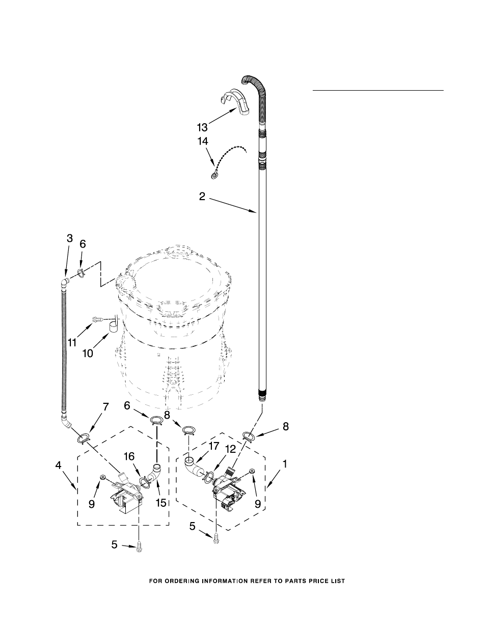 Pump, Pump parts | Whirlpool WTW6600SW3 User Manual | Page 7 / 8