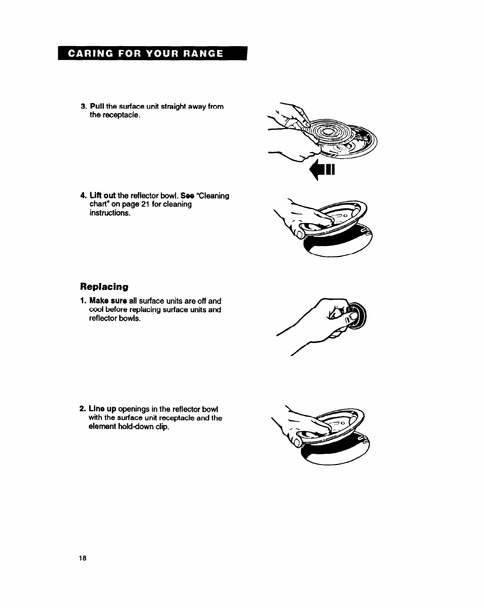Replacing | Whirlpool FEP310B User Manual | Page 18 / 26