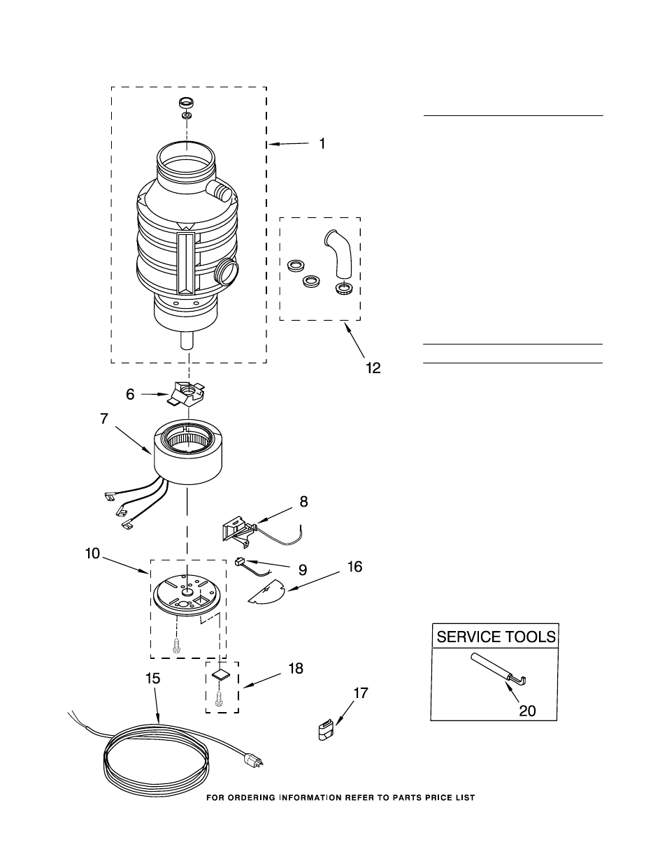 Lower housing and motor parts | Whirlpool GC2000PE1 User Manual | Page 2 / 2