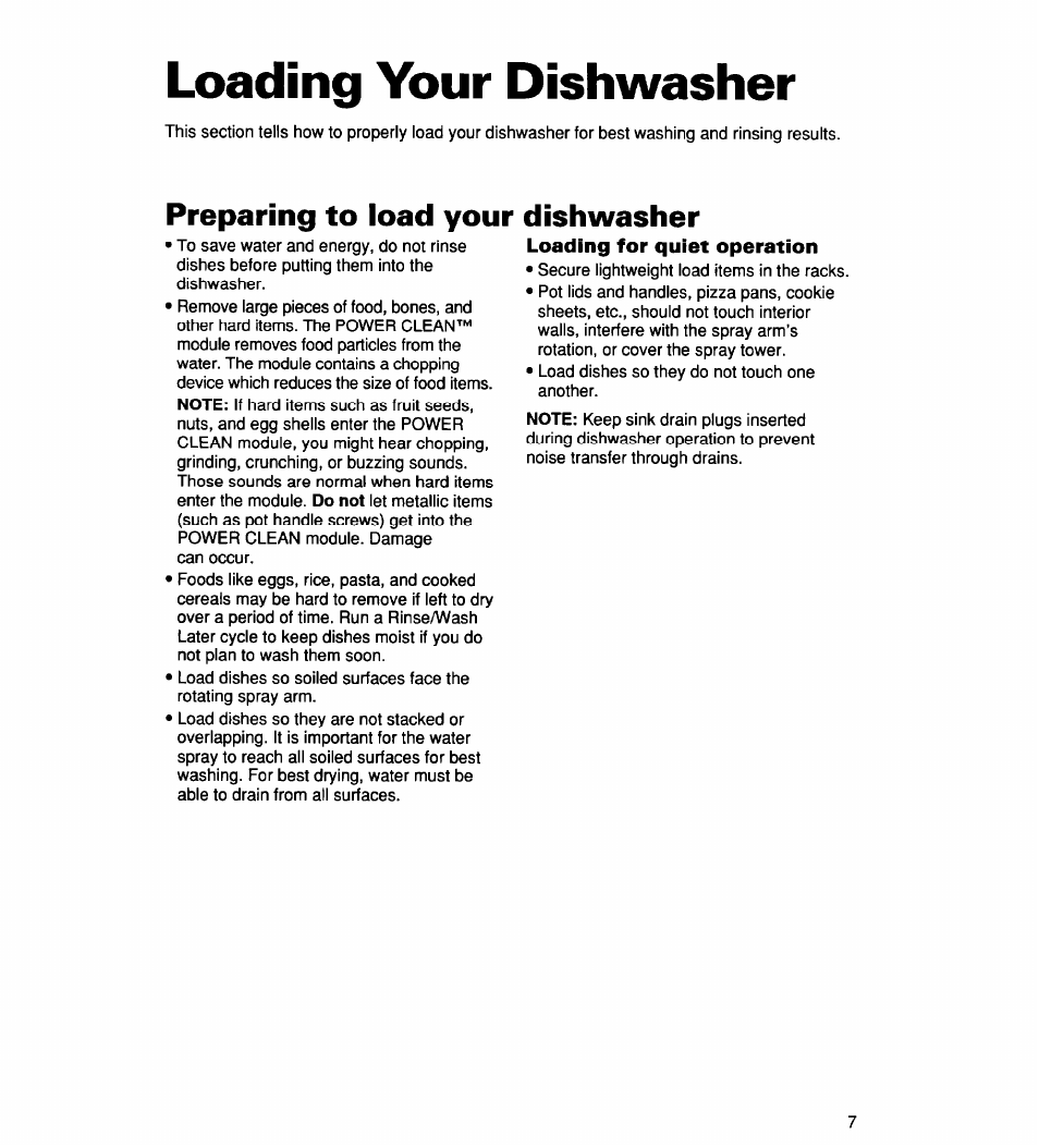 Loading your dishwasher, Preparing to load your dishwasher | Whirlpool 930 User Manual | Page 7 / 30