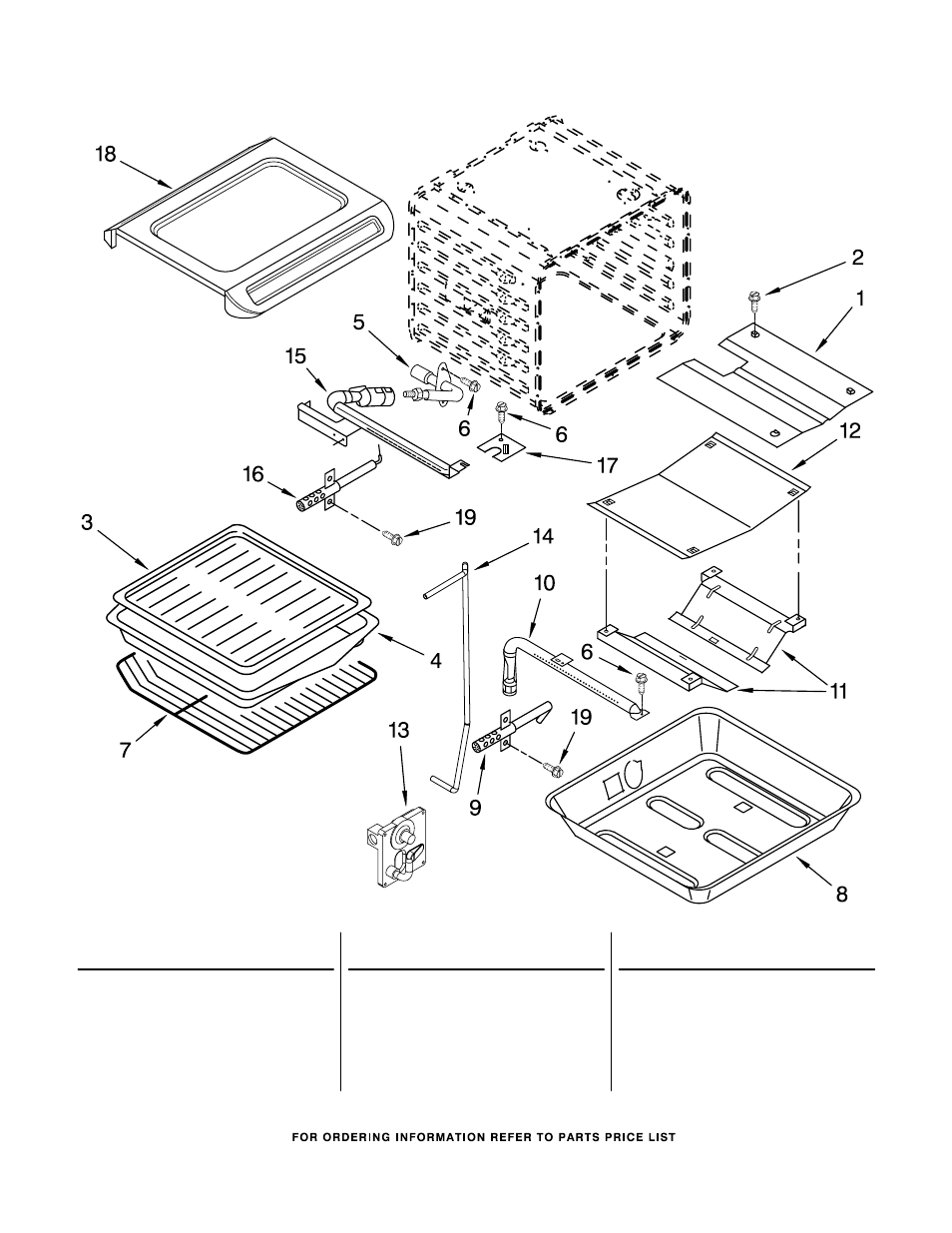 Internal oven, Internal oven parts | Whirlpool GW395LEPS02 User Manual | Page 8 / 10