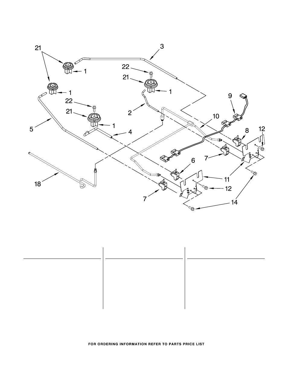 Cooktop burner, Cooktop burner parts | Whirlpool GW395LEPS02 User Manual | Page 9 / 10
