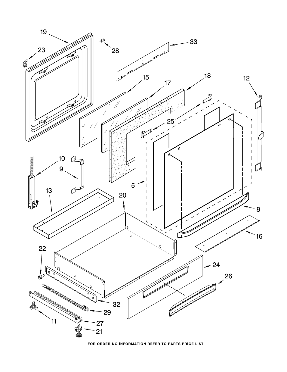 Door and drawer, Door and drawer parts | Whirlpool GY396LXPB00 User Manual | Page 5 / 9