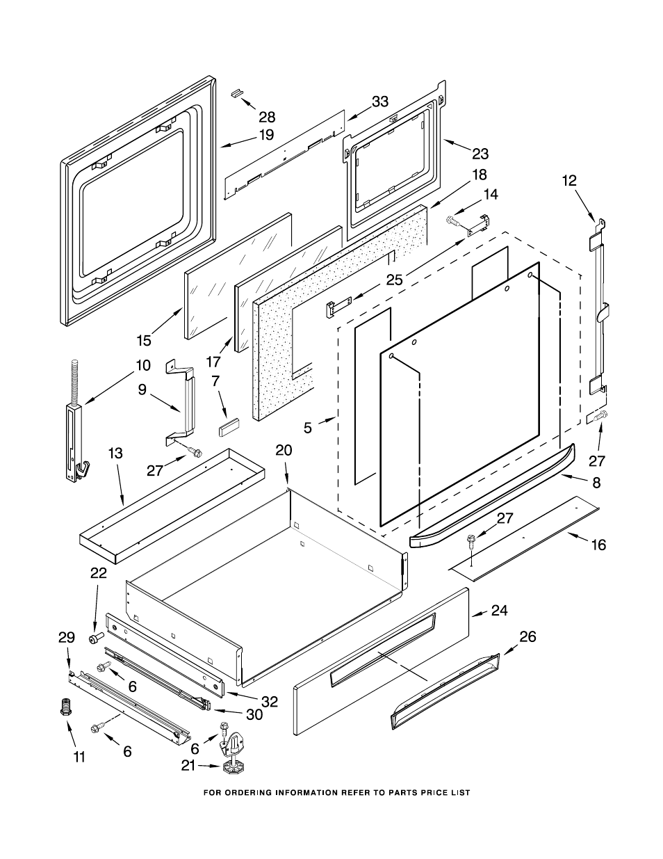 Door and drawer, Door and drawer parts | Whirlpool GY398LXPB02 User Manual | Page 5 / 9