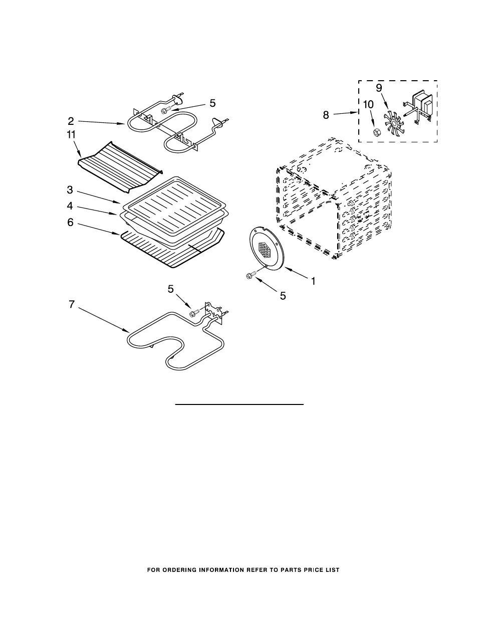 Internal oven, Internal oven parts | Whirlpool GY398LXPB02 User Manual | Page 7 / 9