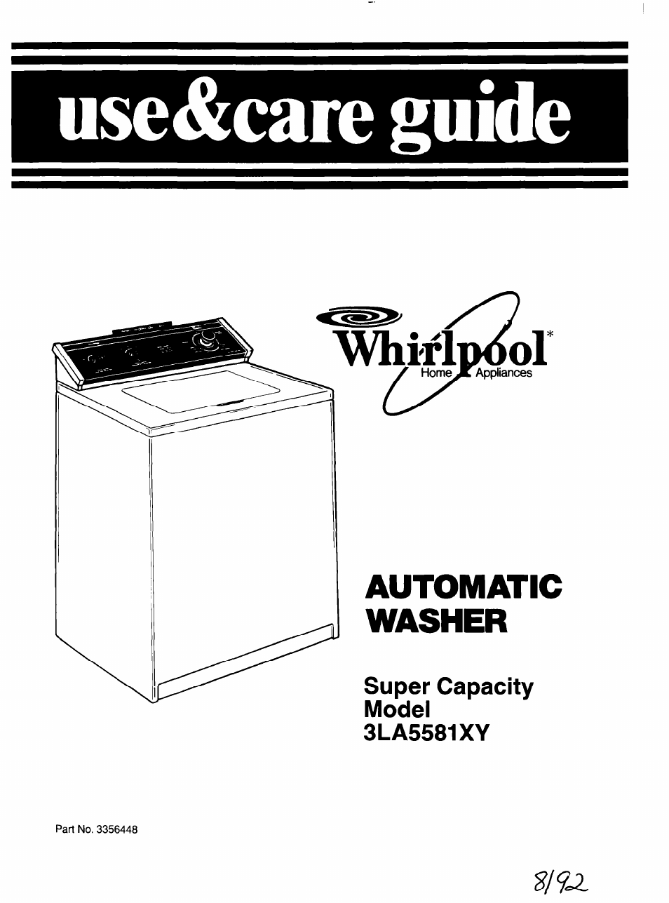 Whirlpool 3LA5581 User Manual | 24 pages