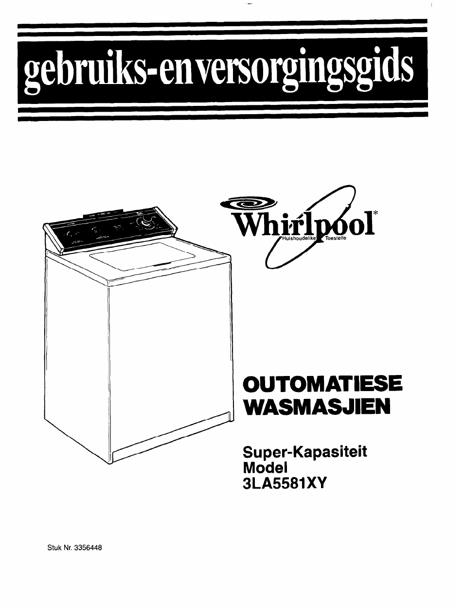 Gebruiks-enversoi^ingsgids, Whirí | Whirlpool 3LA5581 User Manual | Page 13 / 24
