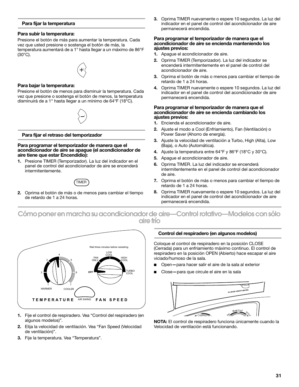 Whirlpool ACE184PT0 User Manual | Page 31 / 36