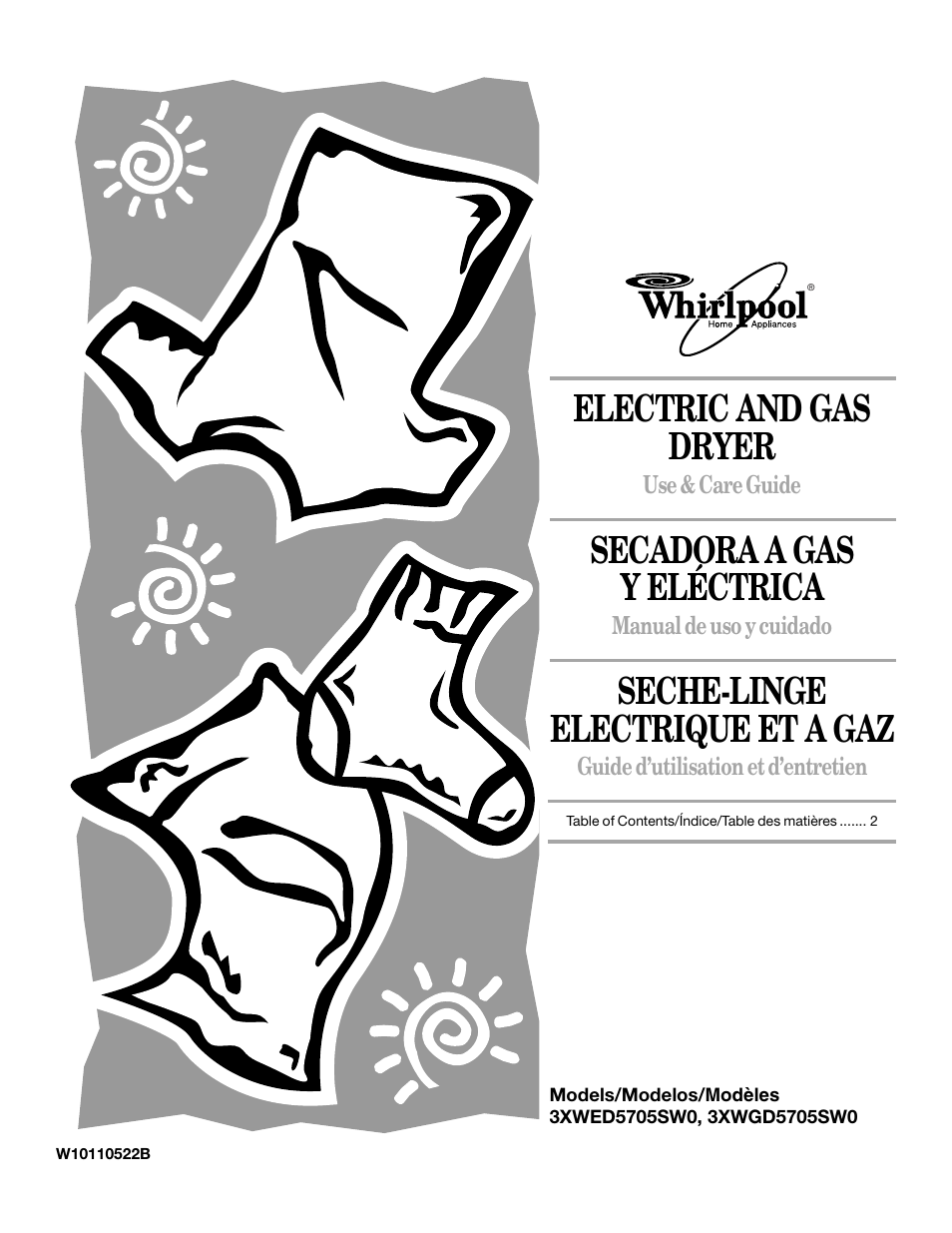 Whirlpool 3XWED5705SW0 User Manual | 40 pages