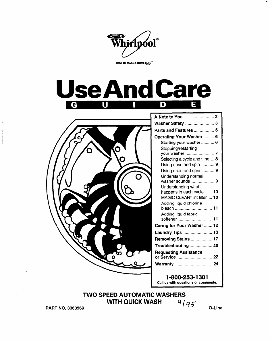 Whirlpool 3363569 User Manual | 23 pages