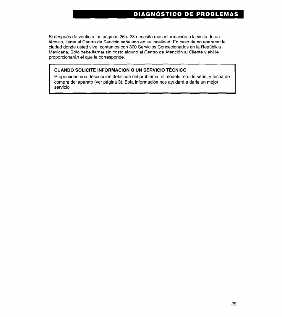 Cuando solicite informacion o un servicio tecnico | Whirlpool 3366869 User Manual | Page 53 / 56