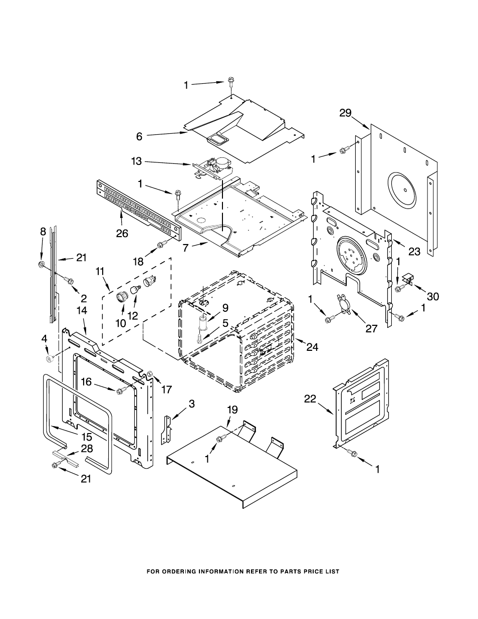 Upper oven, Upper oven parts | Whirlpool GBD307PRY03 User Manual | Page 3 / 9
