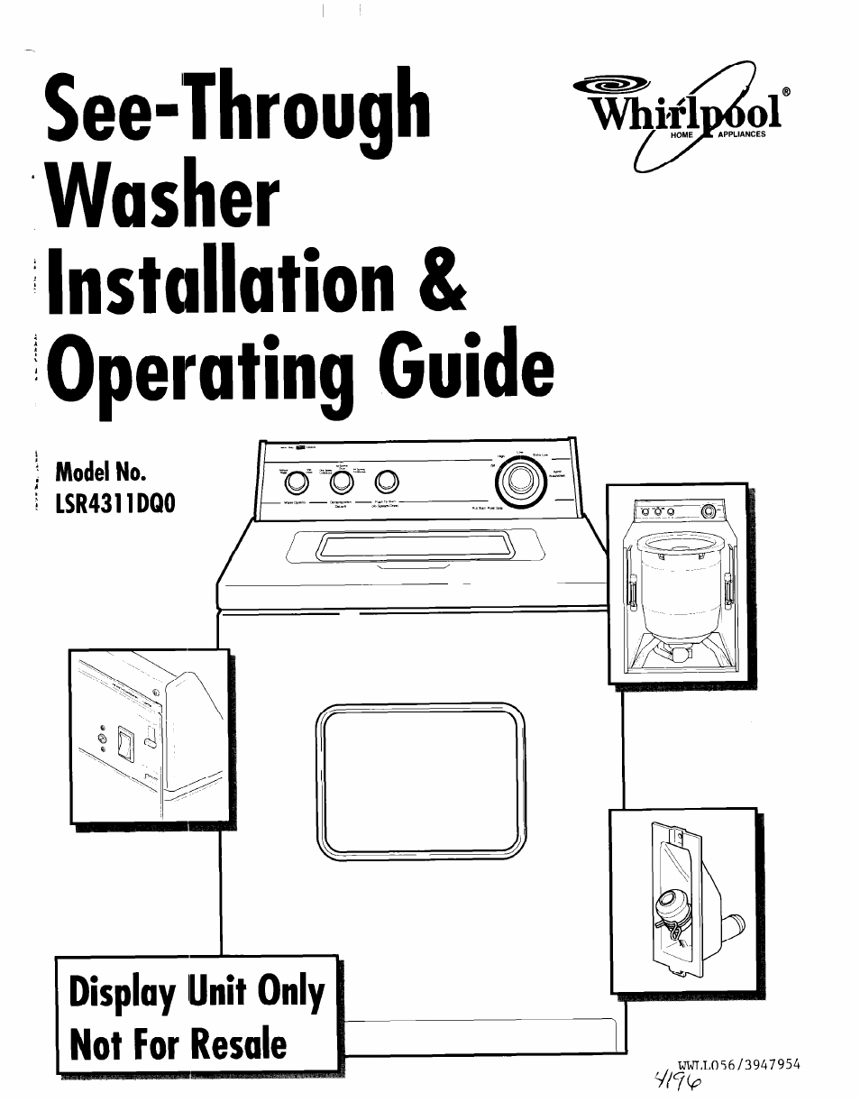 Whirlpool LSR4311DQO User Manual | 16 pages