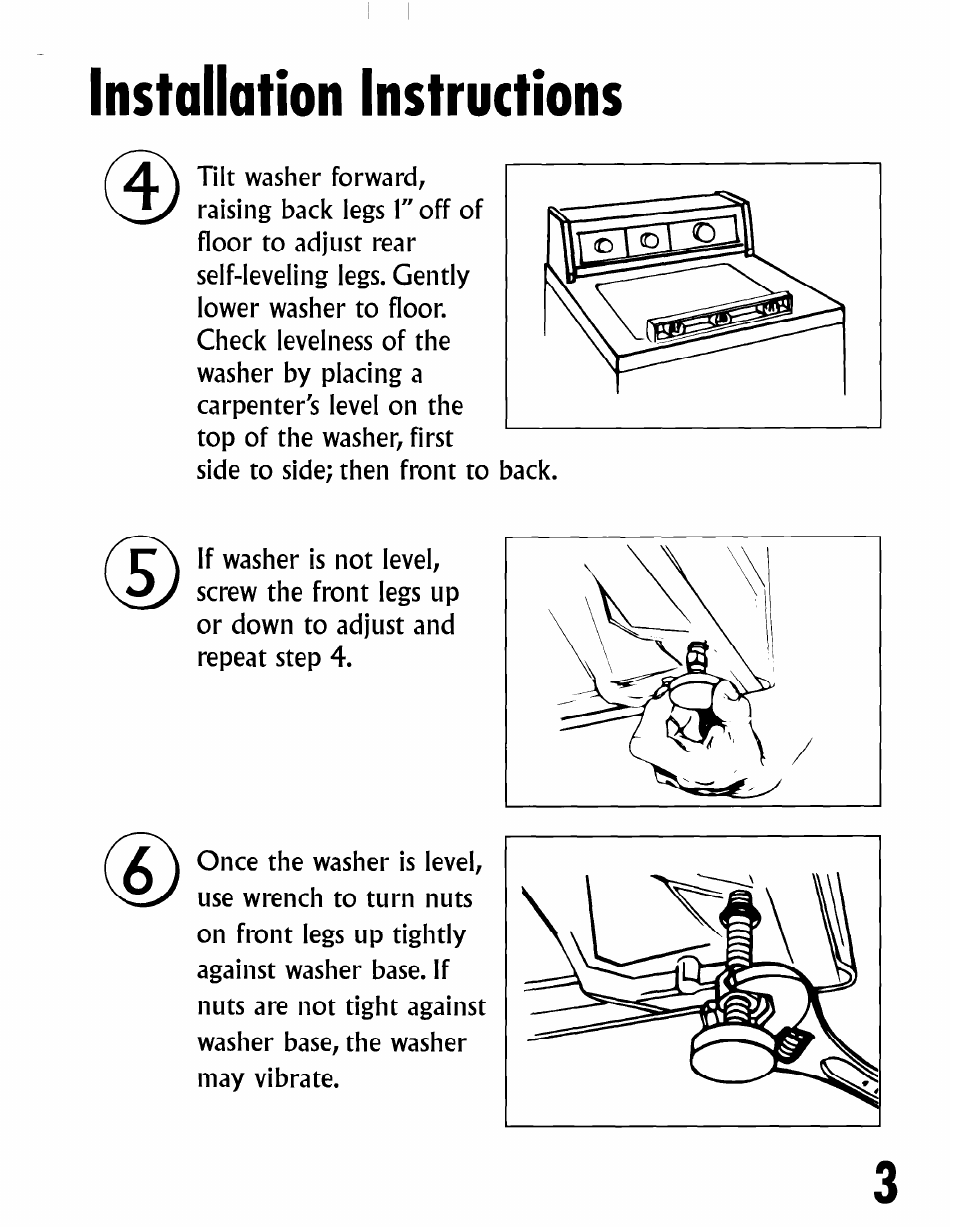 Installation instructions | Whirlpool LSR4311DQO User Manual | Page 5 / 16