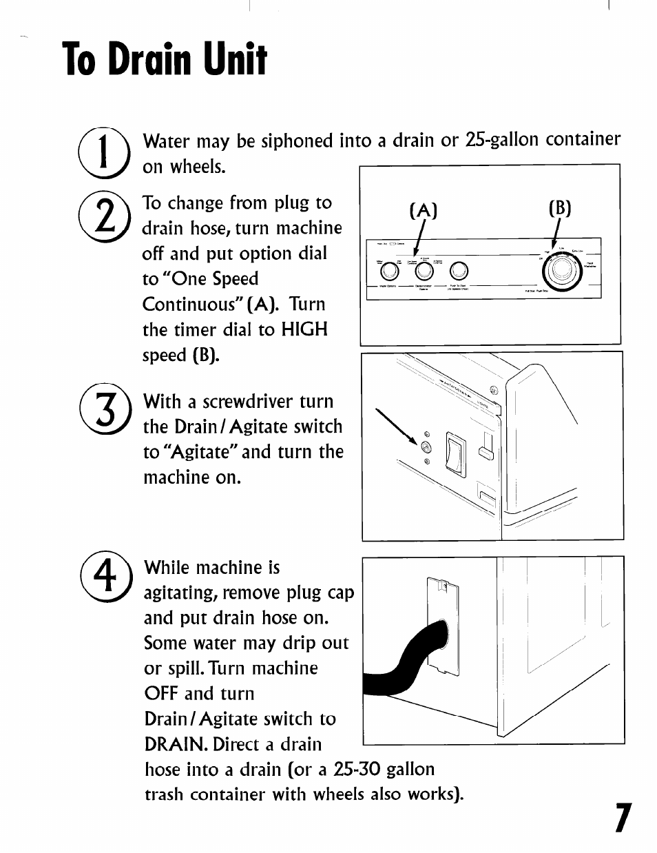 To drain unit | Whirlpool LSR4311DQO User Manual | Page 9 / 16
