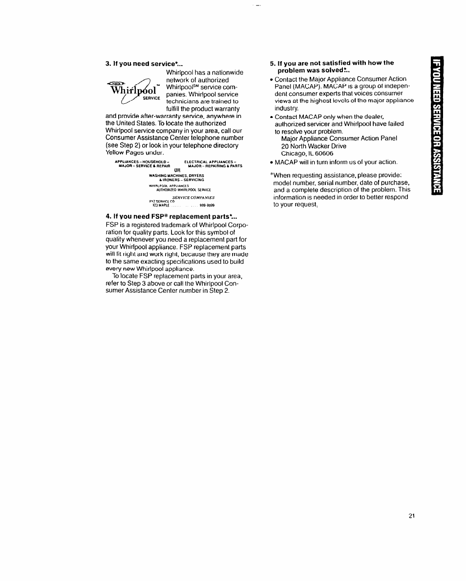 Whiflp<5ol | Whirlpool 8700 User Manual | Page 21 / 24
