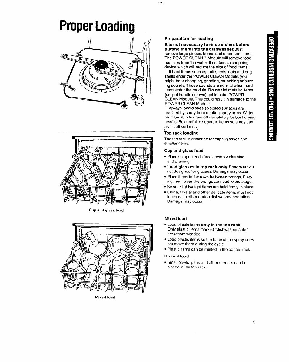 Proper loading | Whirlpool 8700 User Manual | Page 9 / 24