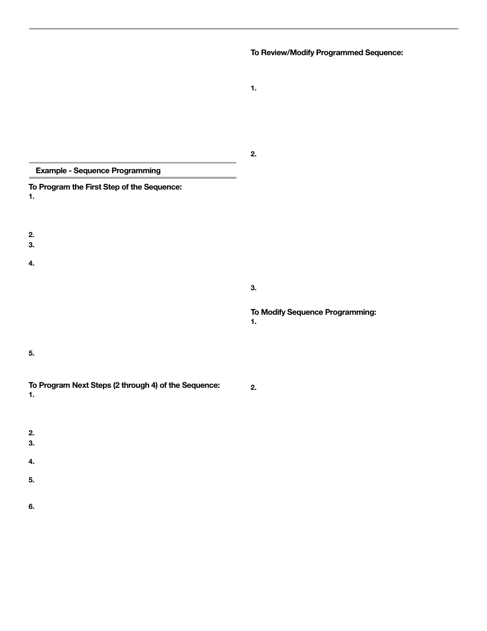 Sequence programming | Whirlpool 9763003 User Manual | Page 15 / 24