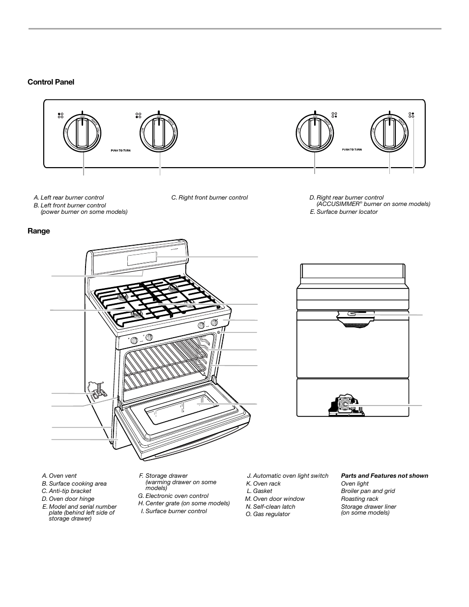 Parts and features | Whirlpool 9763003 User Manual | Page 5 / 24