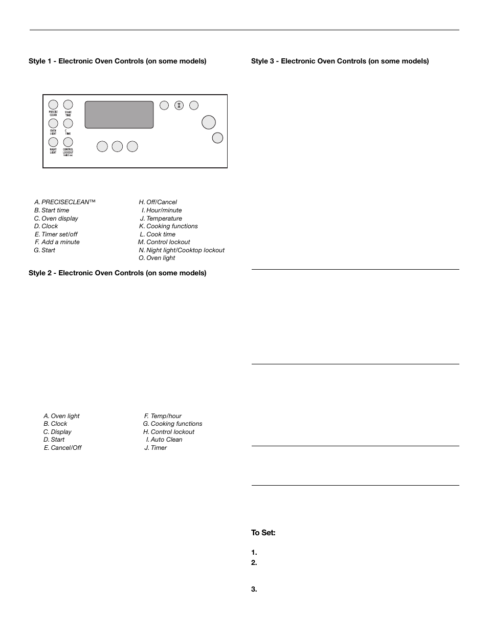 Electronic oven controls, Display, Start | Off/cancel, Clock | Whirlpool 9763003 User Manual | Page 8 / 24