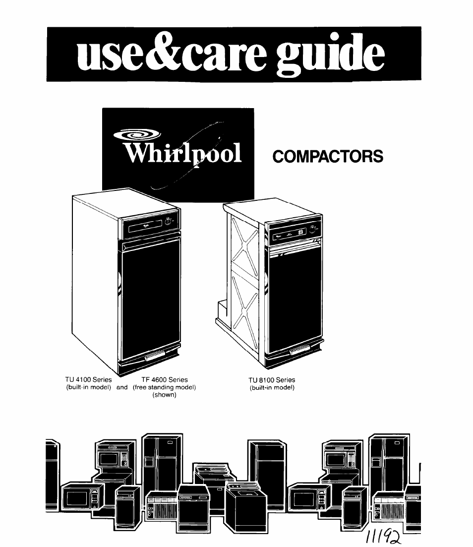 Whirlpool TU 4100 User Manual | 12 pages