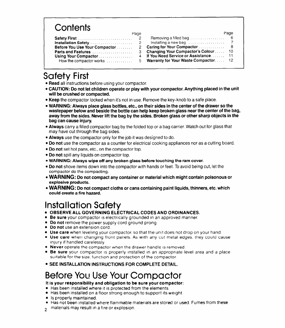 Whirlpool TU 4100 User Manual | Page 2 / 12