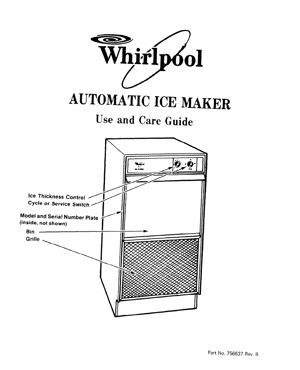 Whirlpool EHC511 User Manual | 8 pages