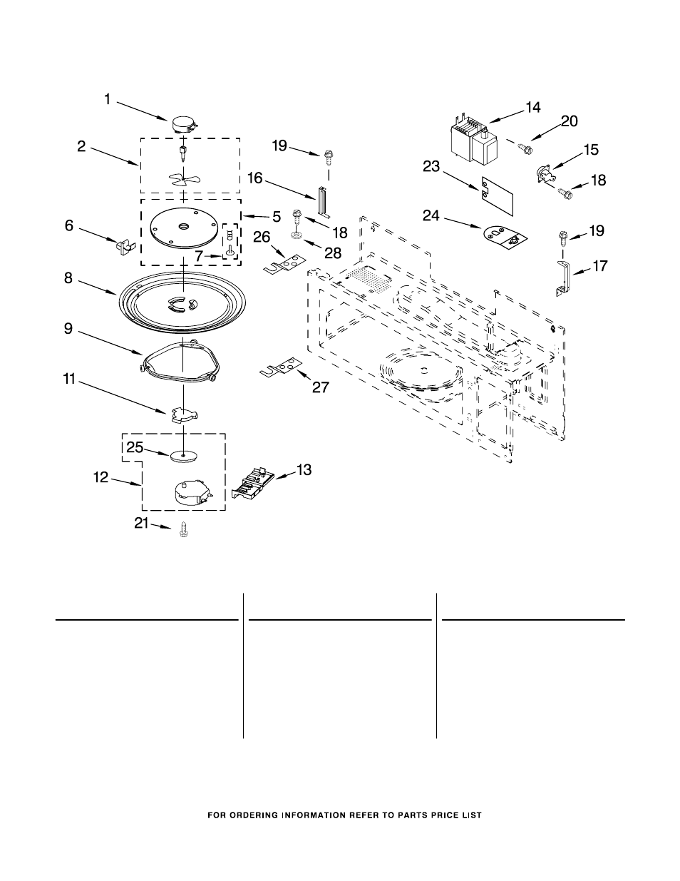 Magnetron and turntable, Magnetron and turntable parts | Whirlpool GH4155XPQ2 User Manual | Page 6 / 7