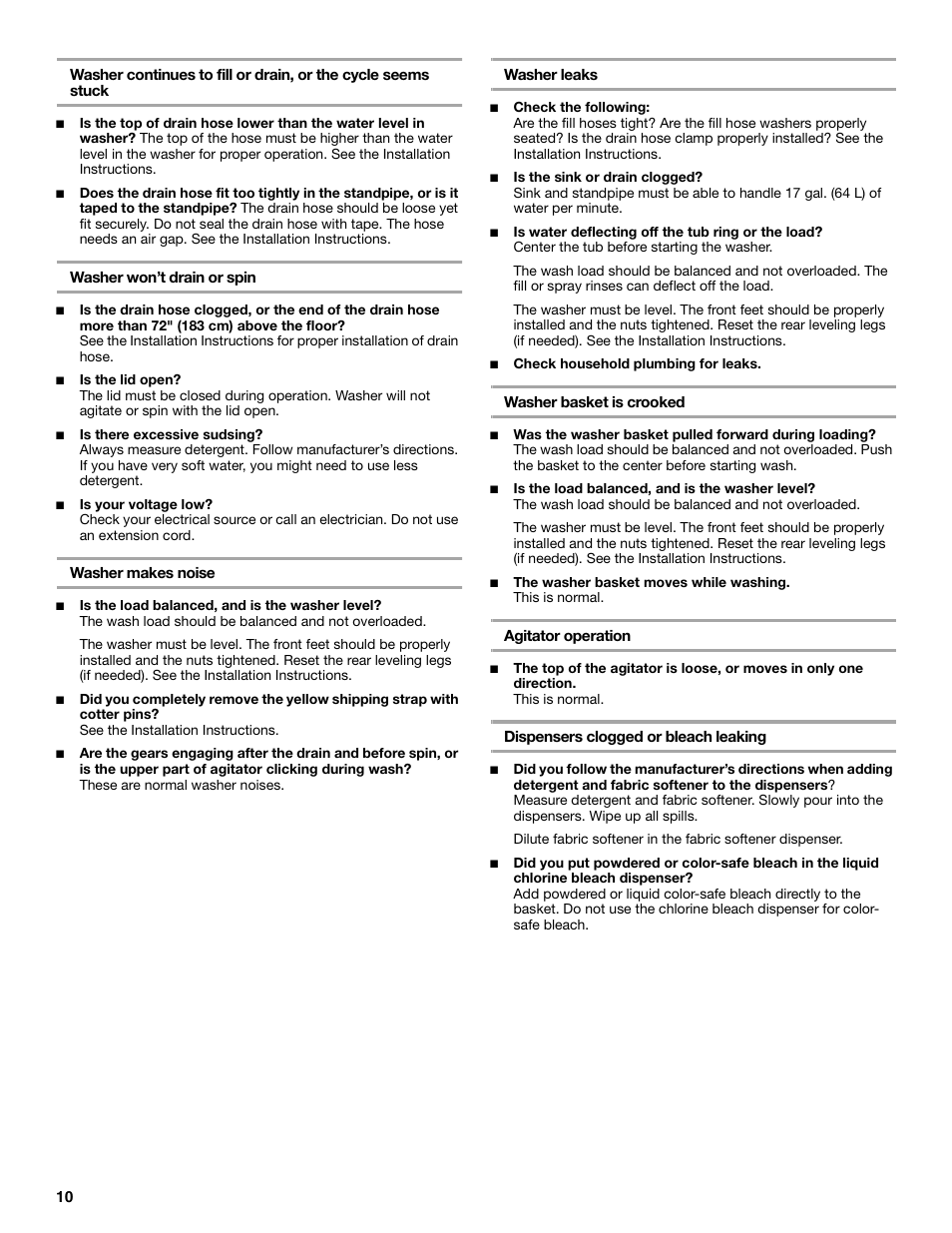 Whirlpool 3RLSQ8000 User Manual | Page 10 / 12