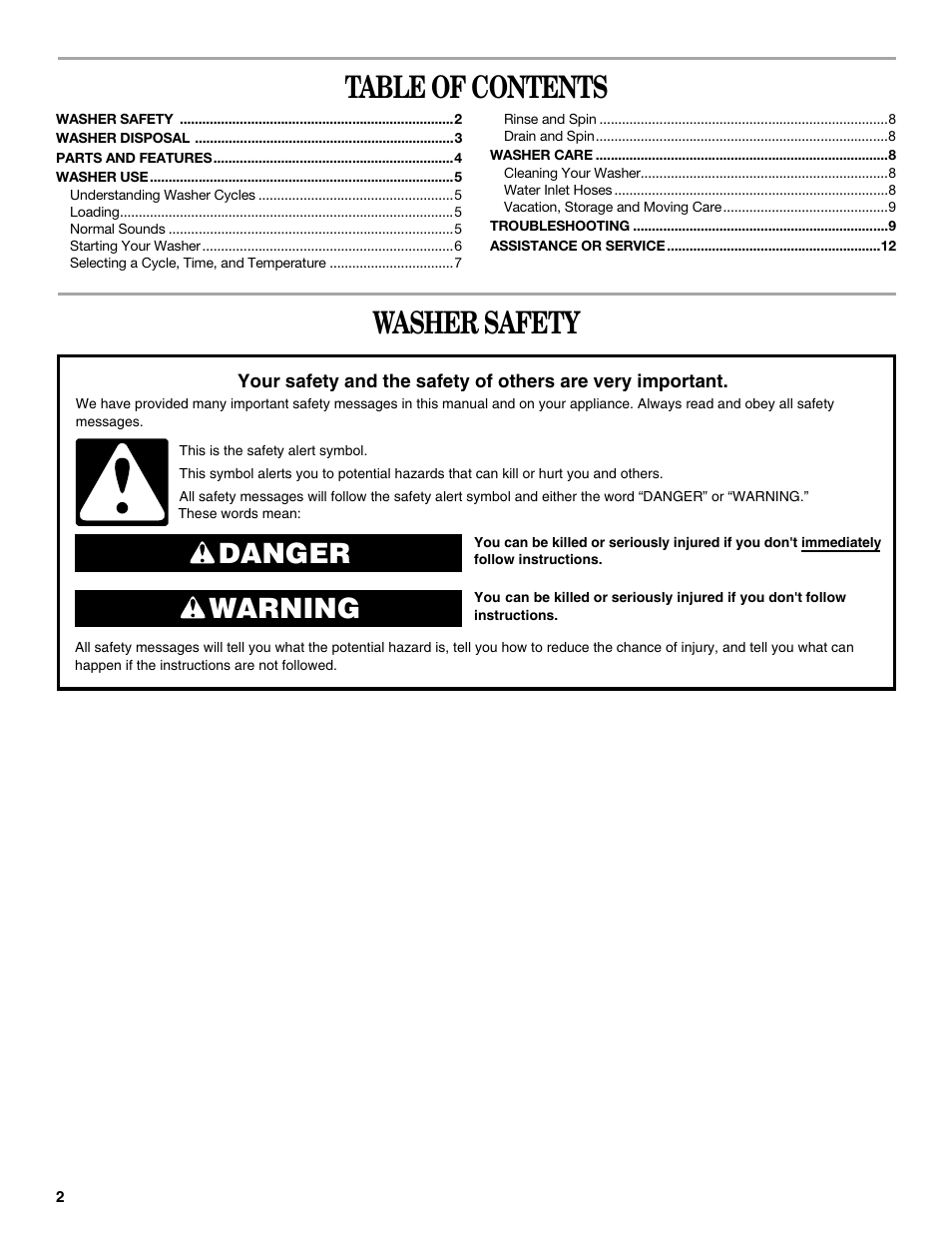 Whirlpool 3RLSQ8000 User Manual | Page 2 / 12