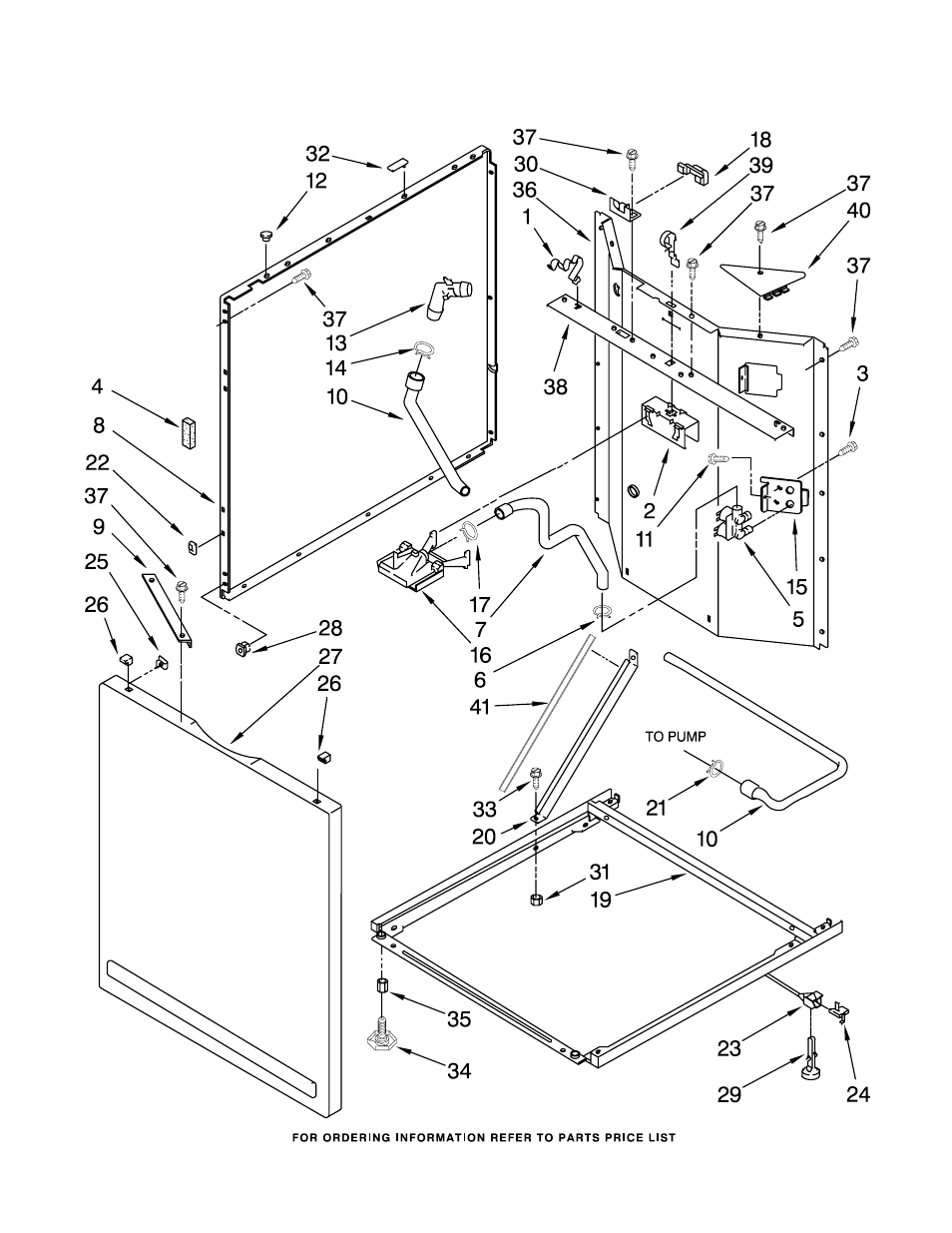 Washer cabinet, Washer cabinet parts | Whirlpool WET3300SQ0 User Manual | Page 11 / 21