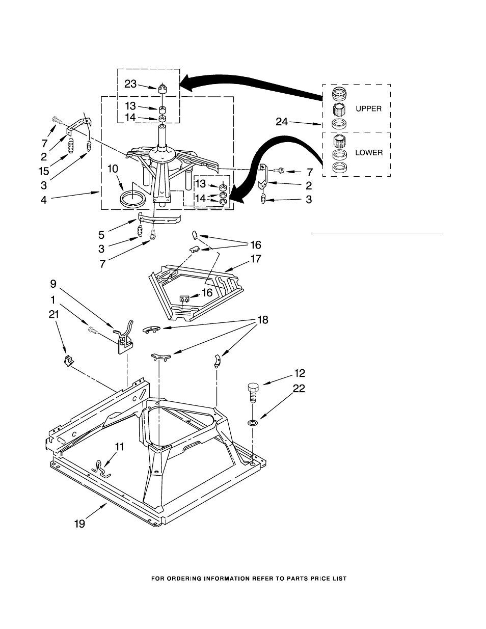 Machine base, Machine base parts | Whirlpool WET3300SQ0 User Manual | Page 14 / 21