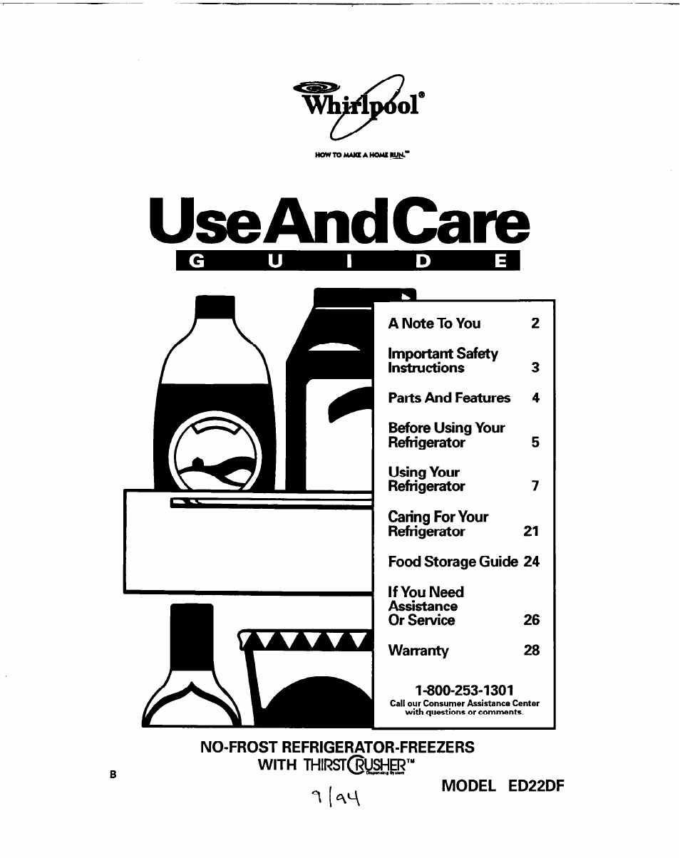 Whirlpool ED22DF User Manual | 28 pages