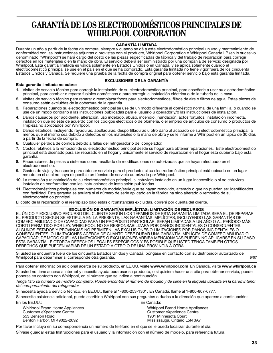 Whirlpool 12828188A User Manual | Page 33 / 51