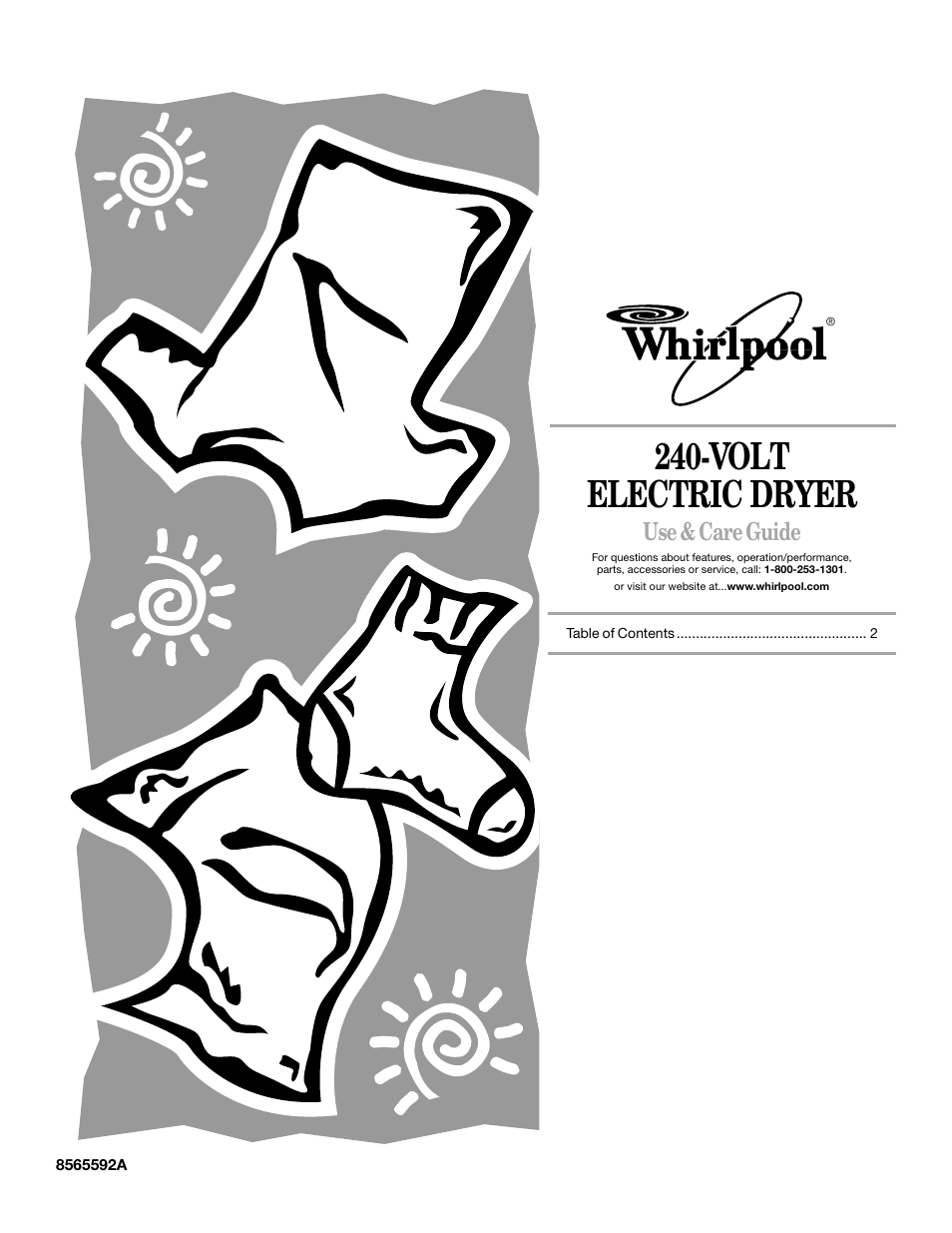 Whirlpool 240-VOLT ELECTRIC DRYER User Manual | 20 pages