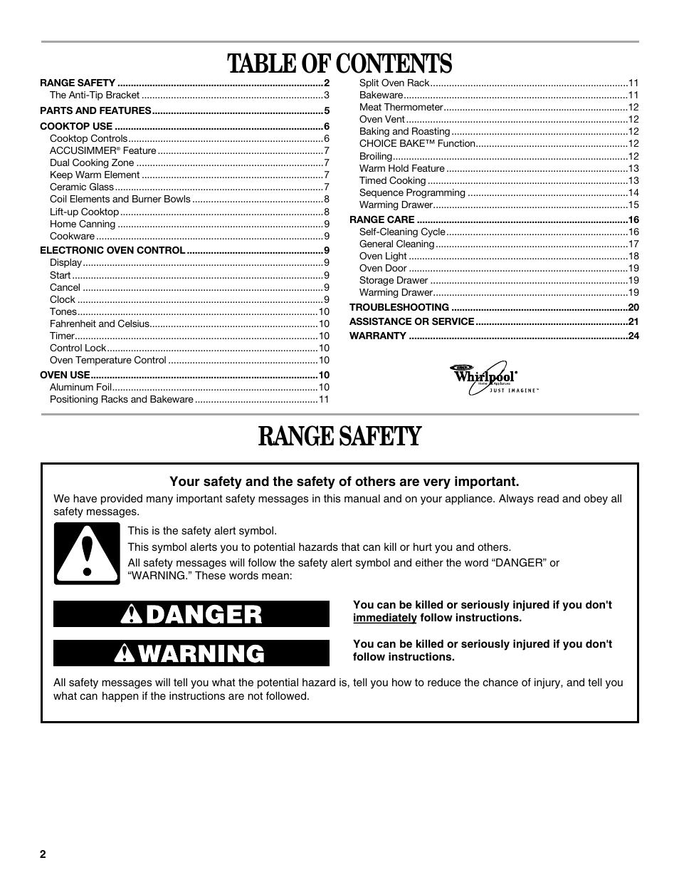 Whirlpool GR458LXL User Manual | Page 2 / 24