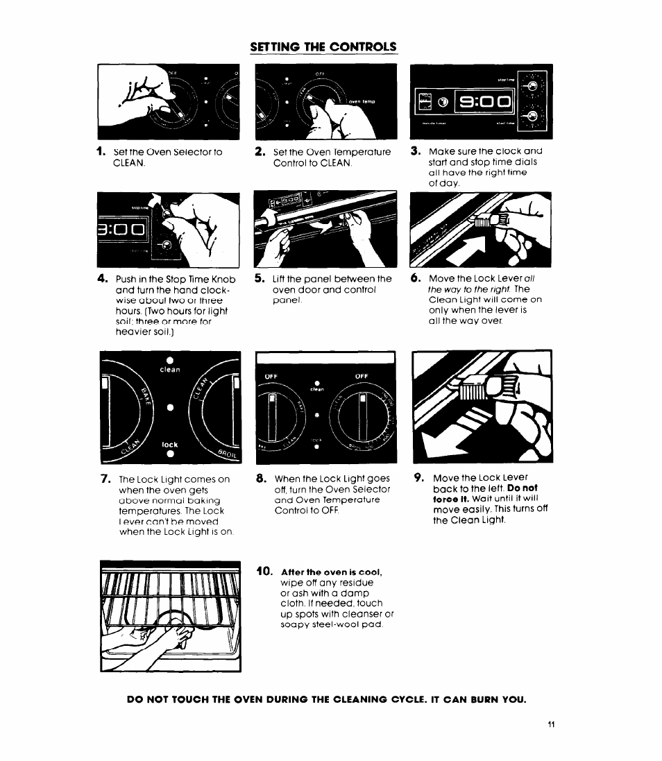Setting the controls, After the oven is cool | Whirlpool RB260PXK User Manual | Page 11 / 16
