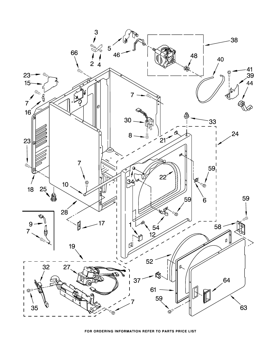 Cabinet, Cabinet parts | Whirlpool CGM2941TQ0 User Manual | Page 6 / 10