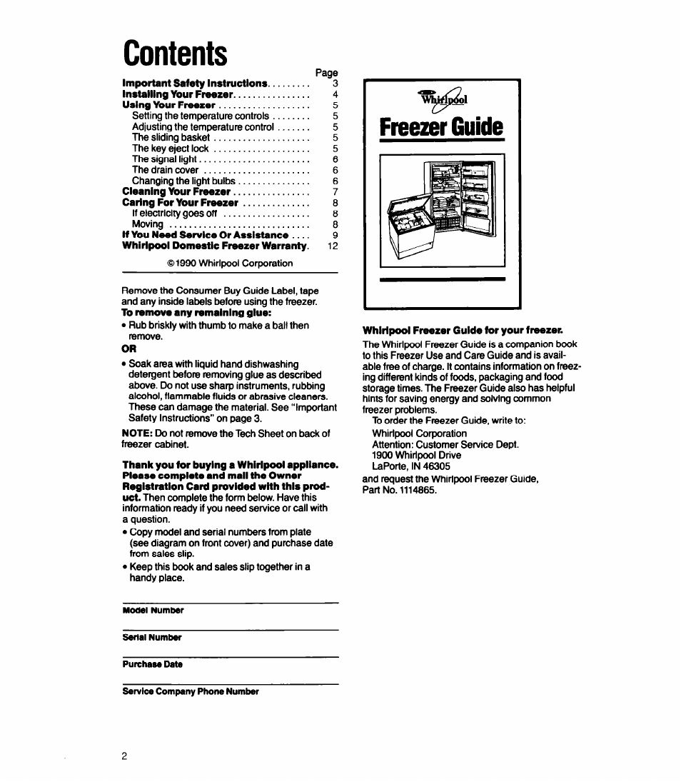 Whirlpool EH070FX User Manual | Page 2 / 12