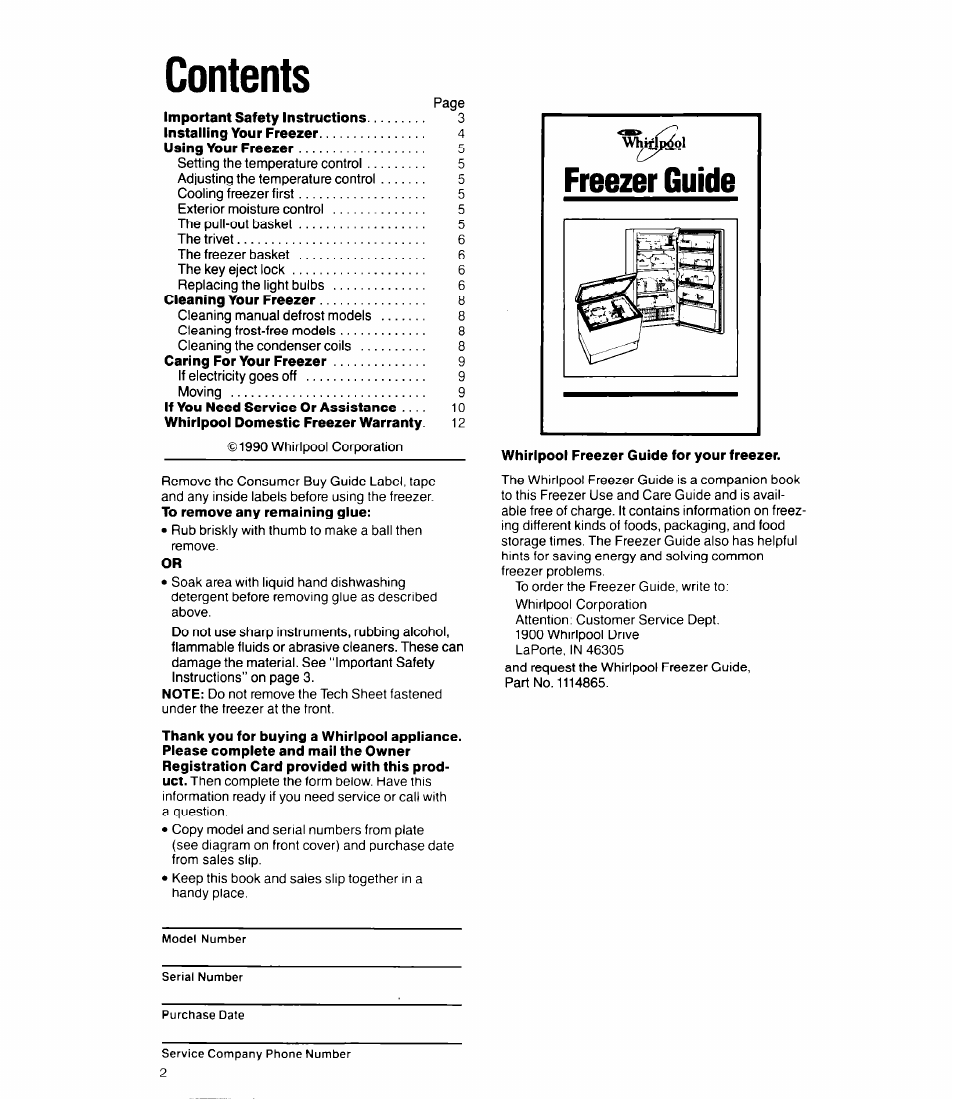 Whirlpool EW190FX User Manual | Page 2 / 12