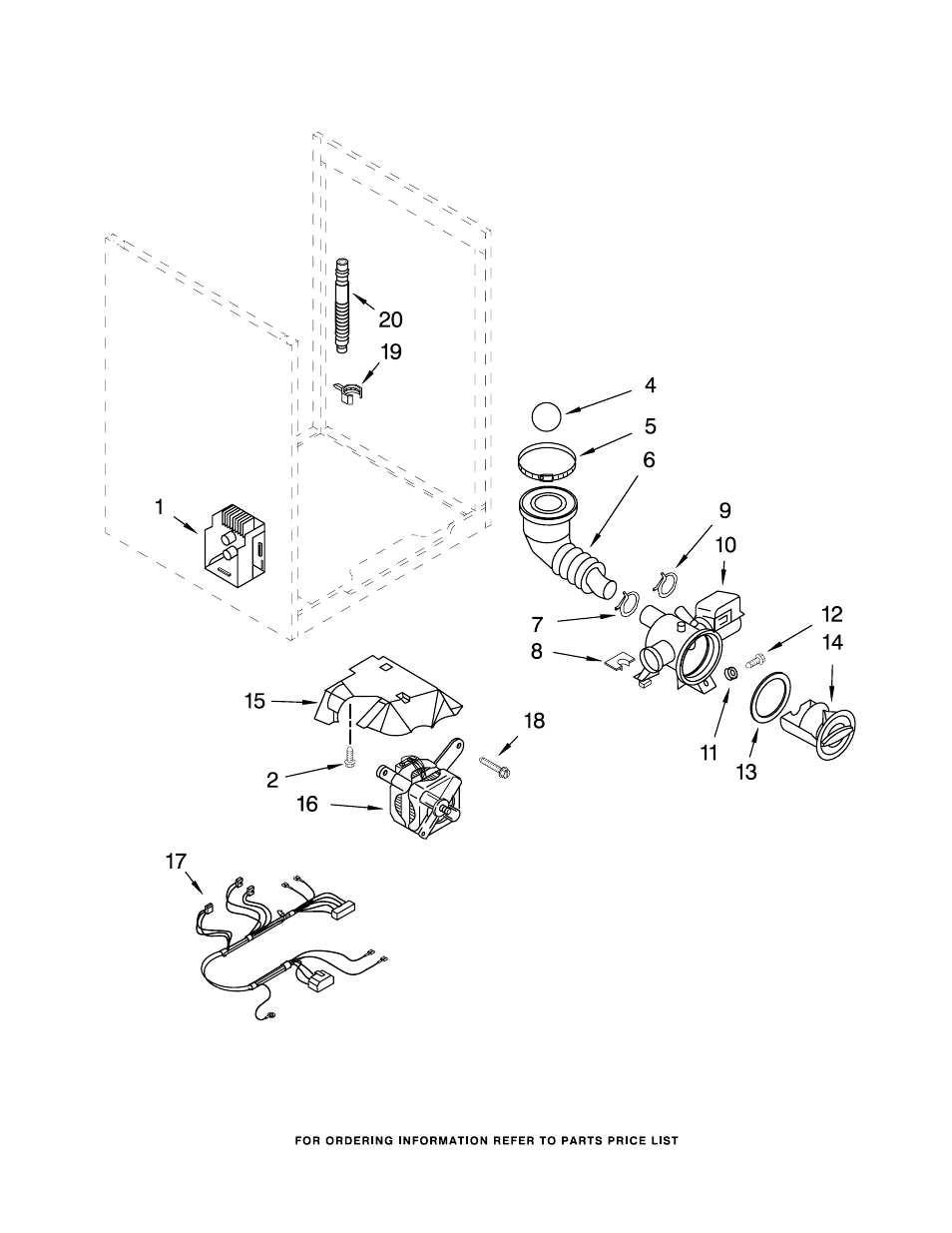 Pump and motor, Pump and motor parts | Whirlpool GHW9100LW2 User Manual | Page 11 / 13