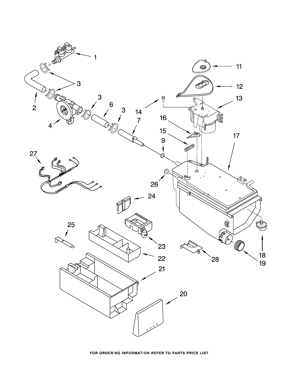 Dispenser, Dispenser parts | Whirlpool GHW9100LW2 User Manual | Page 7 / 13