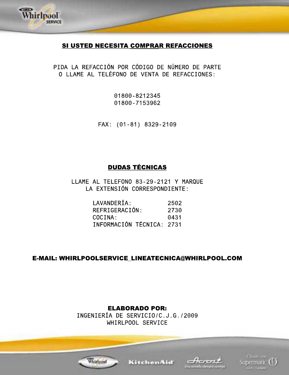 Whirlpool 7MWT9601WW0 User Manual | Page 12 / 12