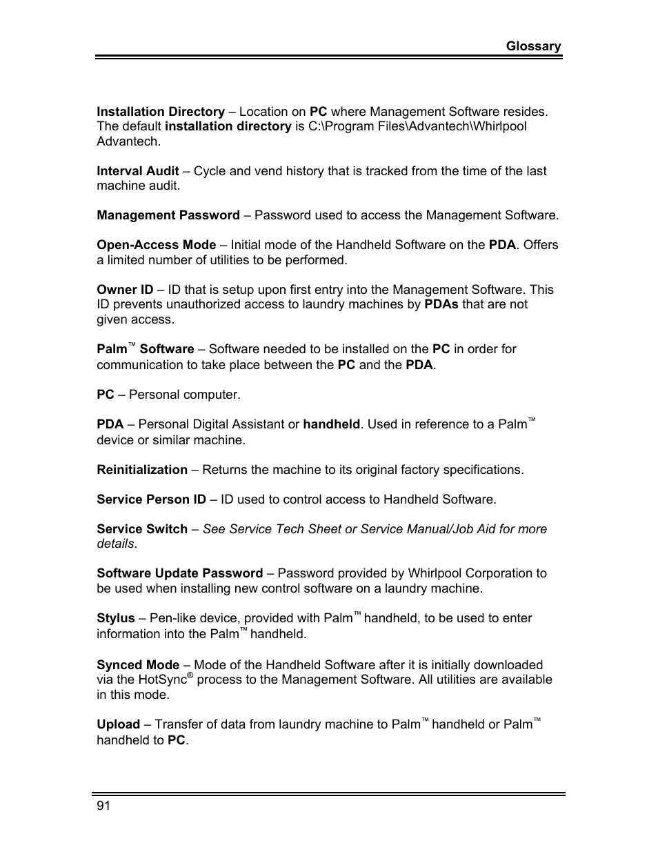 Whirlpool ADVANTECH CL-8 User Manual | Page 100 / 108