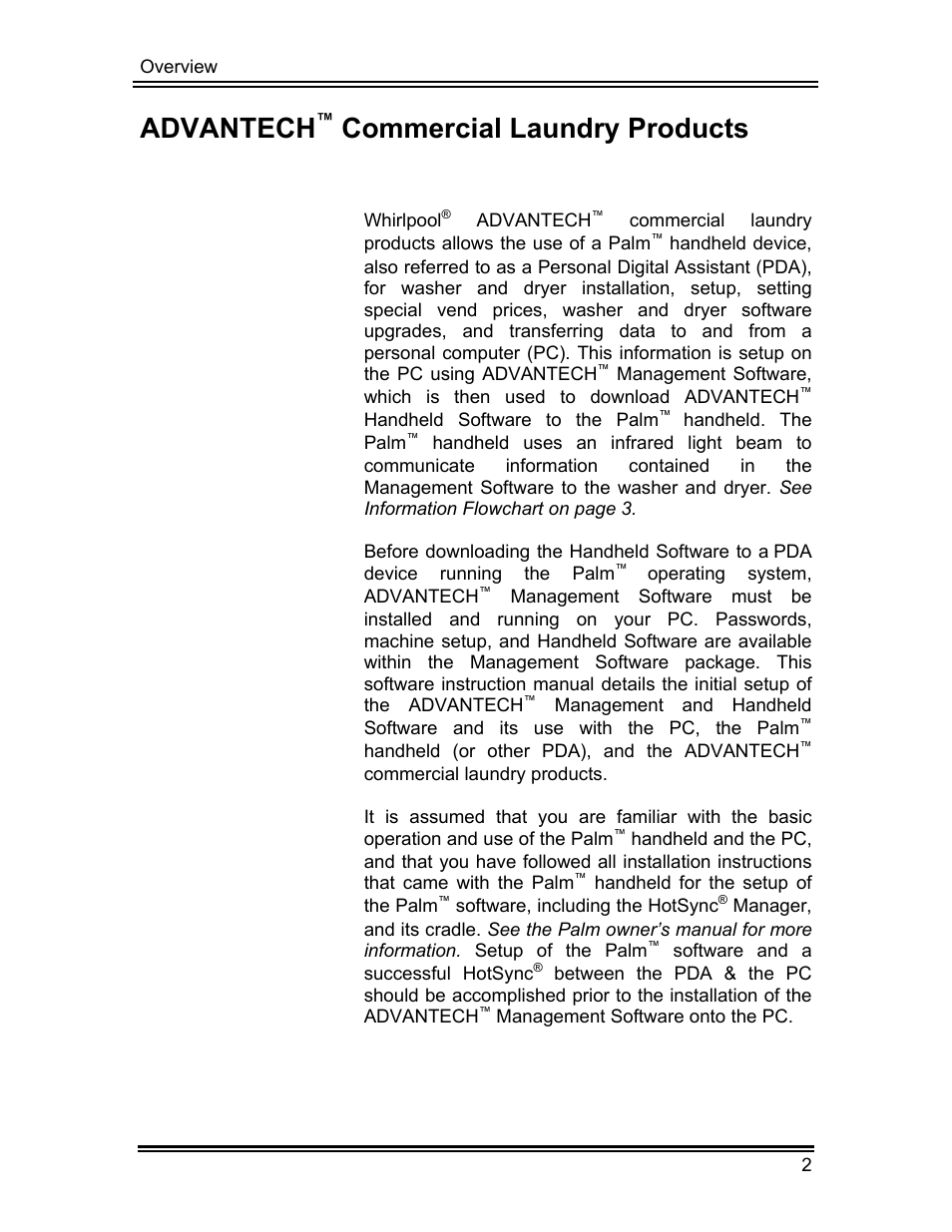Advantech, Commercial laundry products | Whirlpool ADVANTECH CL-8 User Manual | Page 11 / 108